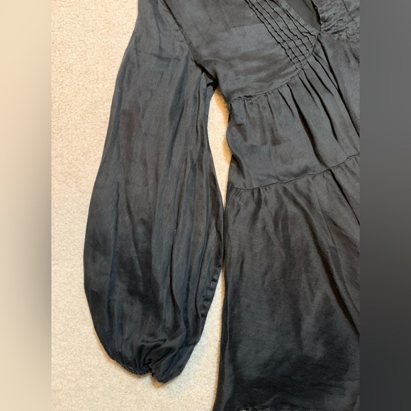 C/MEO Collective Black Mini Dress Cotton Linen Boho Women Small or 4 - Picture 6 of 8